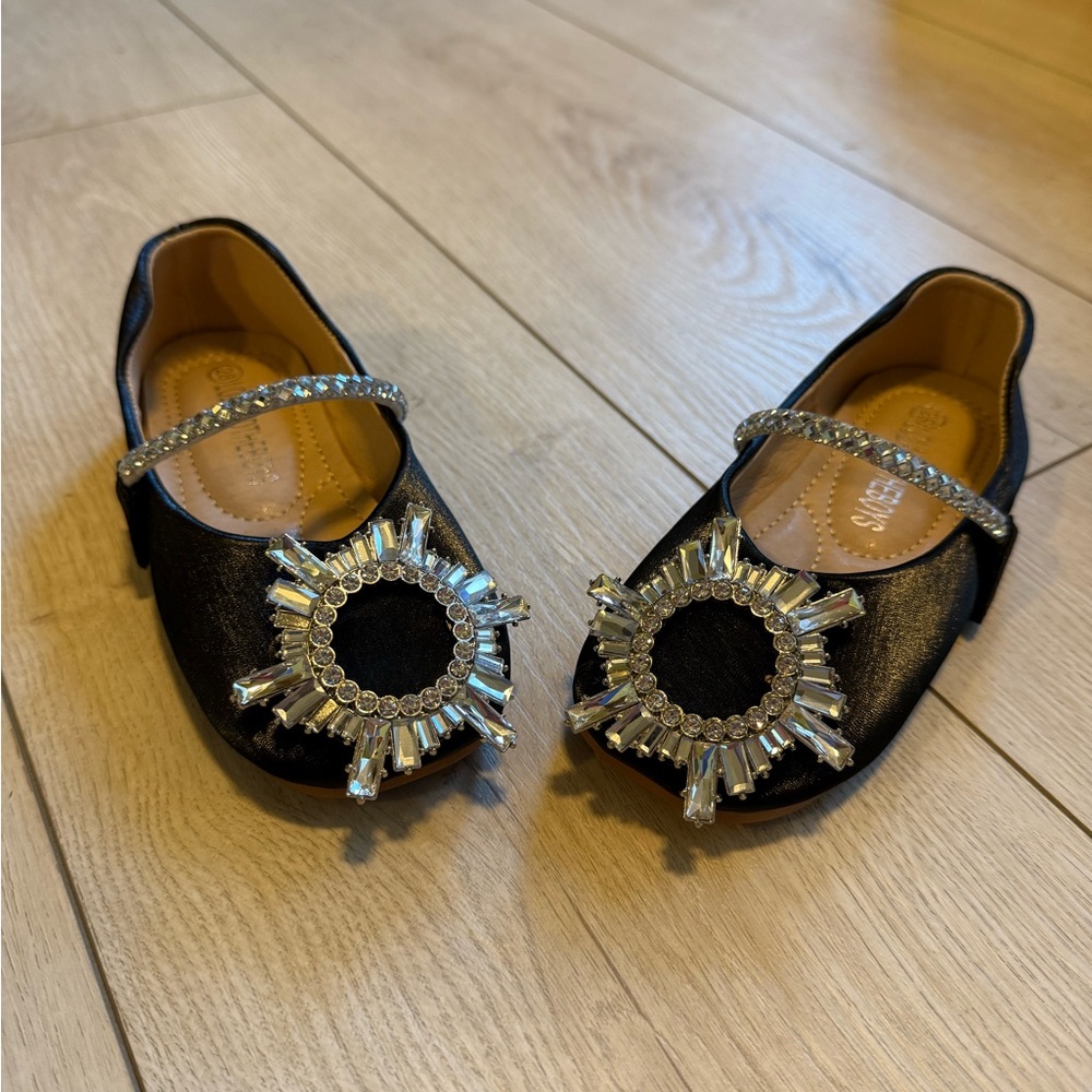 Black Satin Ballet Flat Lola and the Boys